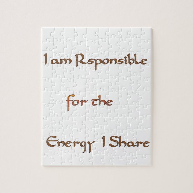 Jag är ansvarig för den energi jag .png pussel (Vertikal)