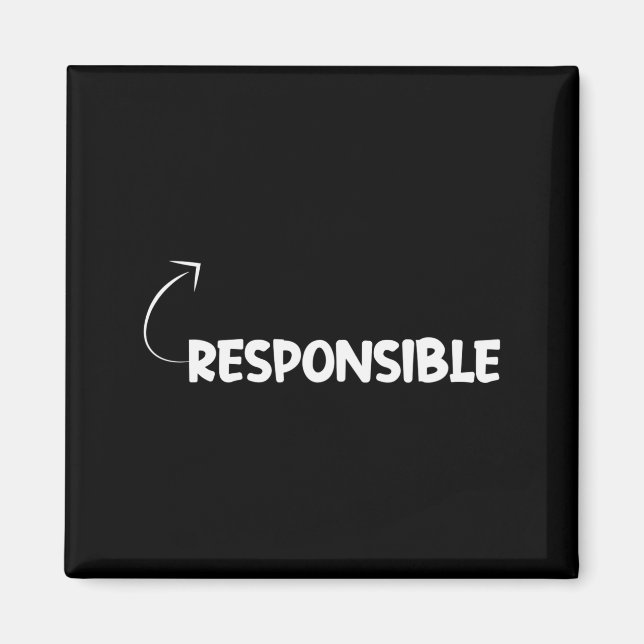 Jag är Ansvarig Rolig Ity Karaktärsreferens  Magnet (Framsidan)