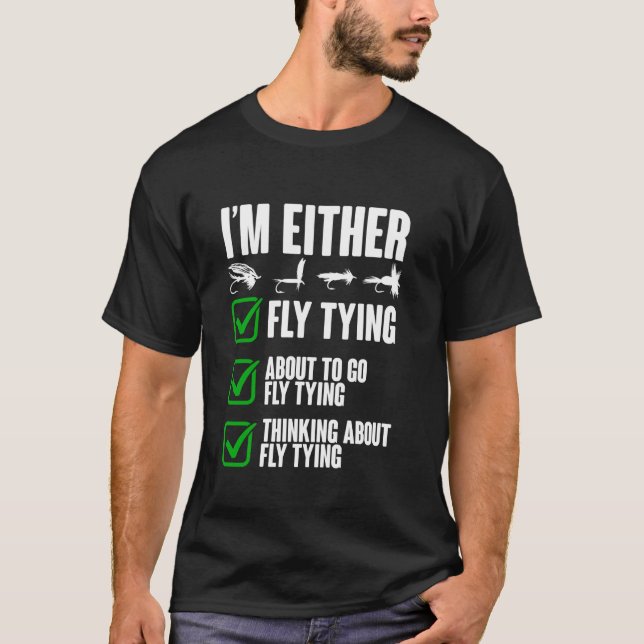 Jag är antingen fisk som binder fiskare Fiskare Ro T Shirt (Framsida)