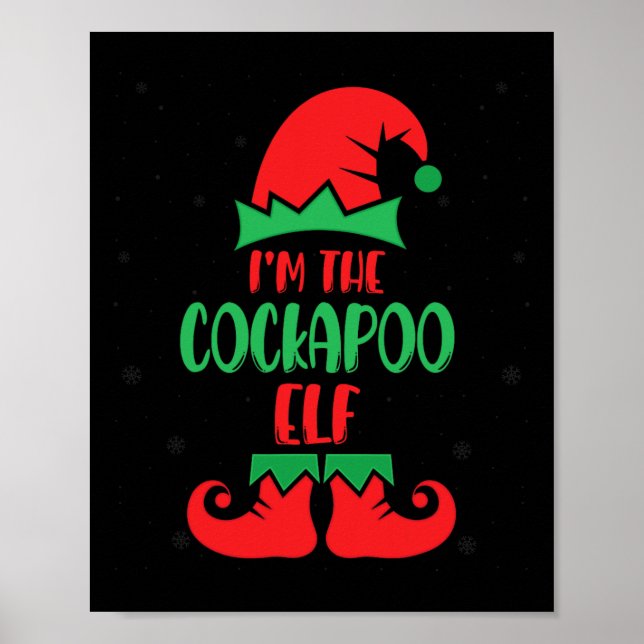 Jag är Apoo Elf Cute Hund älskare Julafton Helgdag Poster (Framsidan)