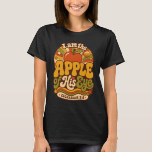 Jag är Äpplet i Hans Öga Kristet Retro Tro T Shirt