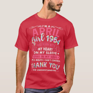 Jag är April Girl 1964 Funny 58th Birthday Gift 58 T Shirt