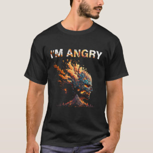 Jag är arg Fire Skull T Shirt