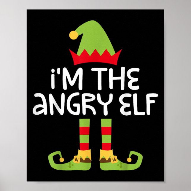 Jag är Argen Elf Matching jul Elf Shirt Poster (Framsidan)