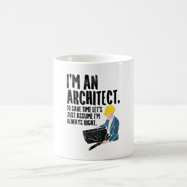 Jag är arkitekt kaffemugg (Center)