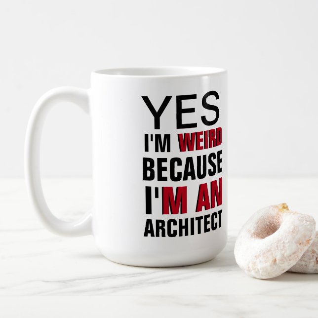 Jag är arkitekt kaffemugg (Med munk)