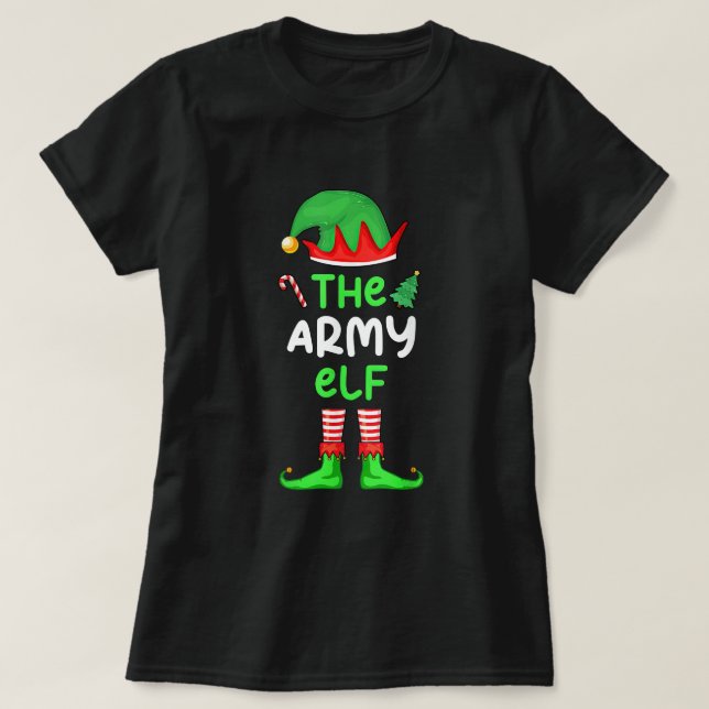 Jag är armén Elf-julfamiljen som matchar P T Shirt (Design framsida)