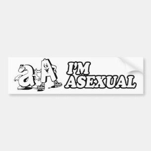 JAG ÄR ASEXUELL -.png Bildekal