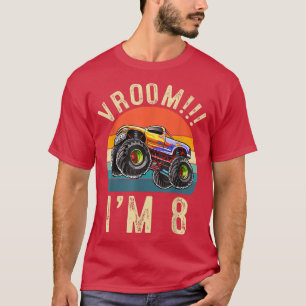 Jag är åtta år gammal Vroom 8 Födelsedagsfest Last T Shirt