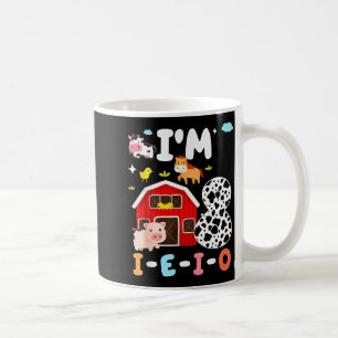 Jag är åtta I-e-i-o 8 år gammal bond-djur 8-årsdag Kaffemugg