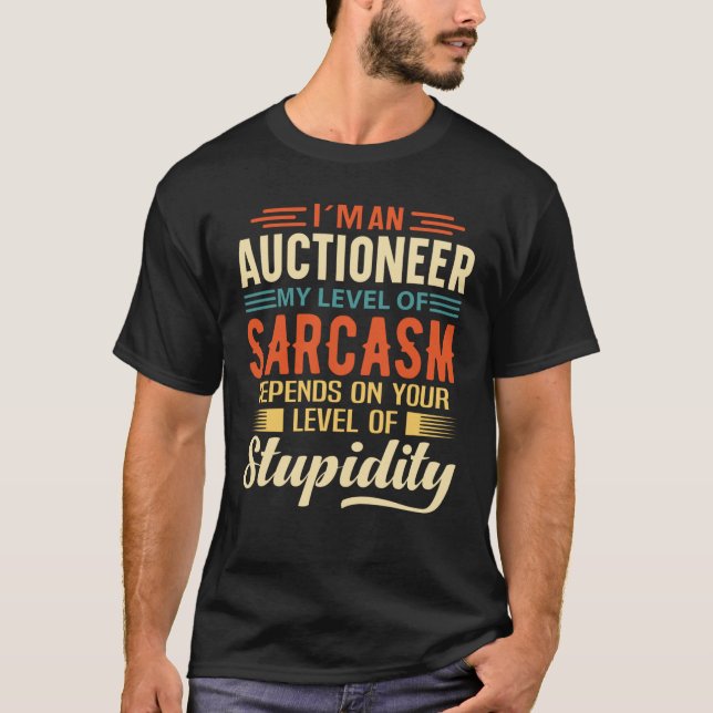 Jag är auktionsförrättare t shirt (Framsida)