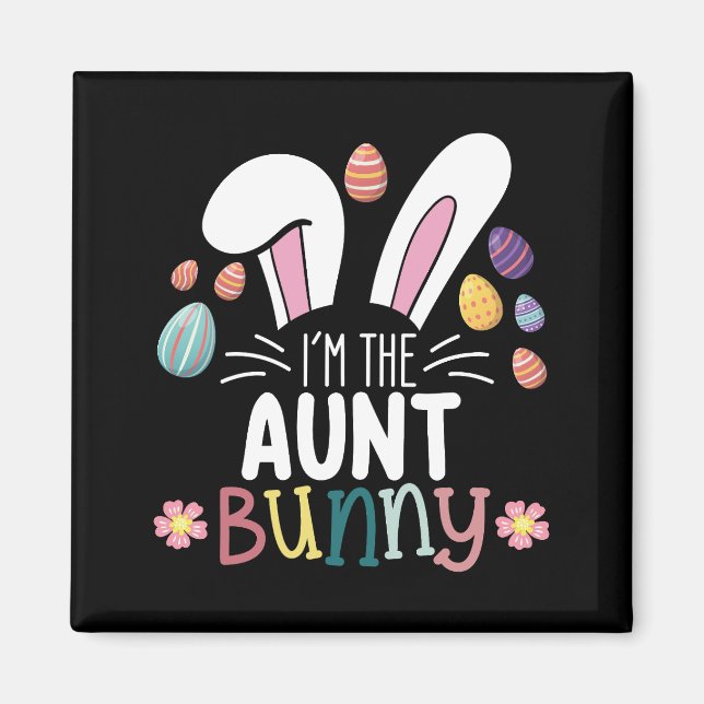 Jag är Aunt Bunny påskfamiljen Matchning Magnet (Framsidan)