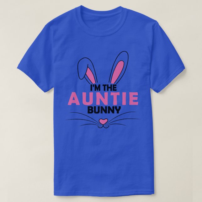 Jag är Auntie Bunny Graphic Cute Påsk Day Costu T Shirt (Design framsida)