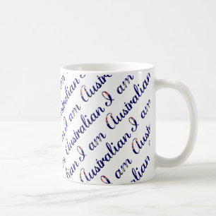 Jag är Australien Land Pride Typography Mönster Kaffemugg