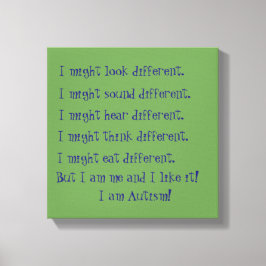 Jag är Autism. Idéskillnader. Canvastryck