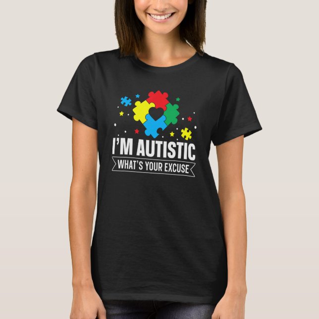 Jag är autistisk t shirt (Framsida)