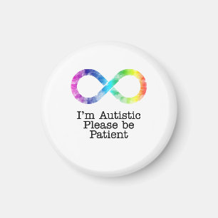 Jag är Autistisk, var patient- vattenfärg. Magnet