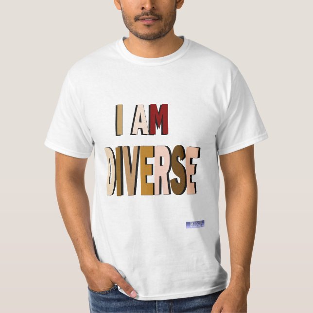 Jag är av olika värde t shirt (Framsida)