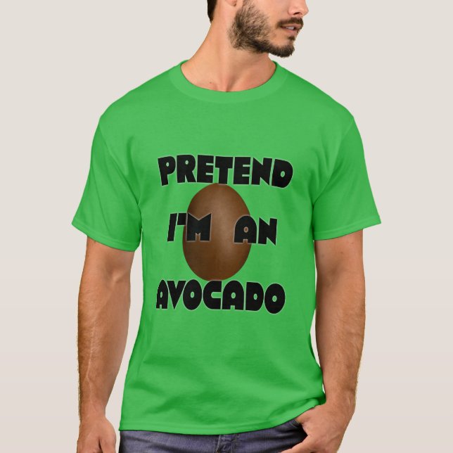 Jag är Avocado, Funny Halloween Costume T Shirt (Framsida)