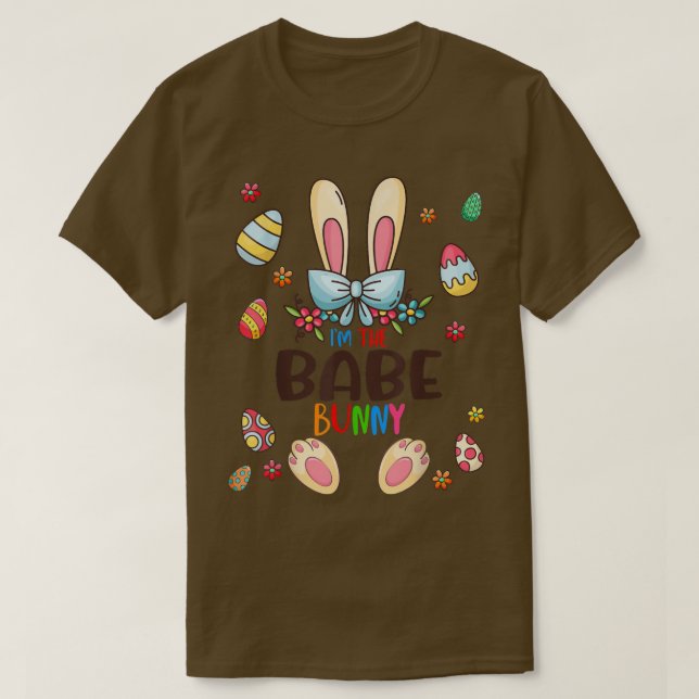 Jag är Babe Bunny Påsk Dag Matching Family Egg  T Shirt (Design framsida)