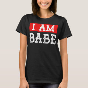 Jag är Babe Hans och Hers Funny Matching Couple T Shirt