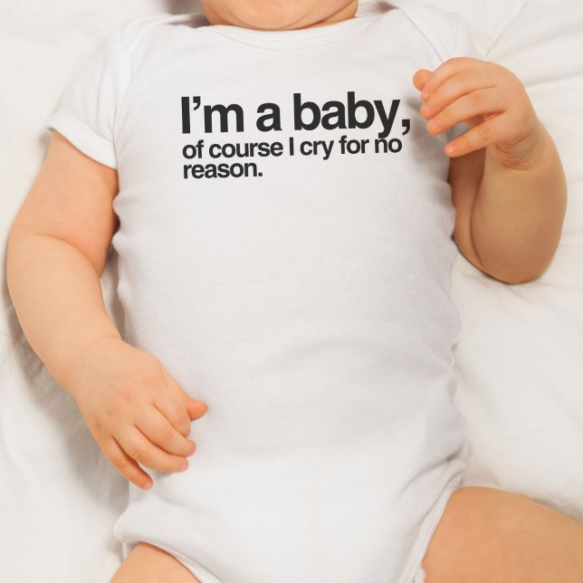 Jag är baby, naturligtvis gråter jag utan anlednin t shirt (I'm a baby of course I cry for no reason)