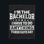 Jag är Bachelor Stag Bachelor Party Groom Gag Mana Fleecefilt<br><div class="desc">Jag är Bachelor Stag Bachelor Party Groom Gag Manar Funny</div>