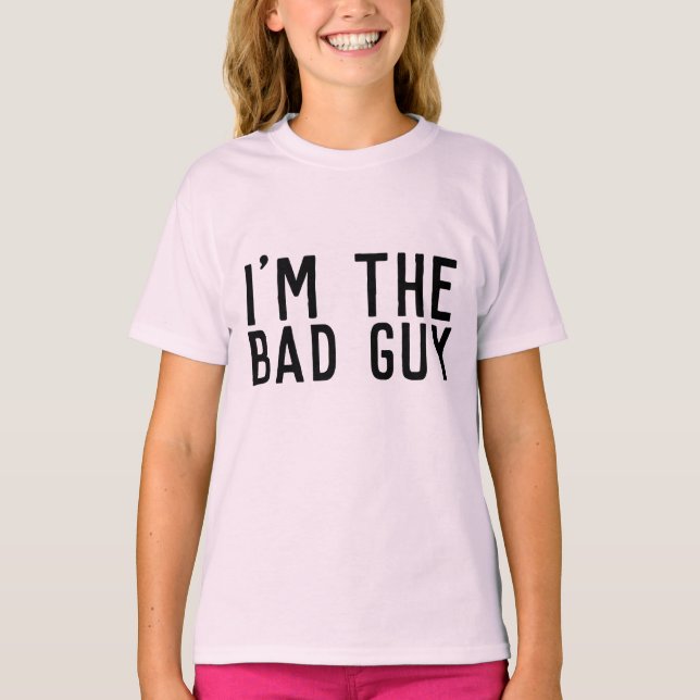 JAG ÄR BAD GUY Girl's T-Shirts (Framsida)