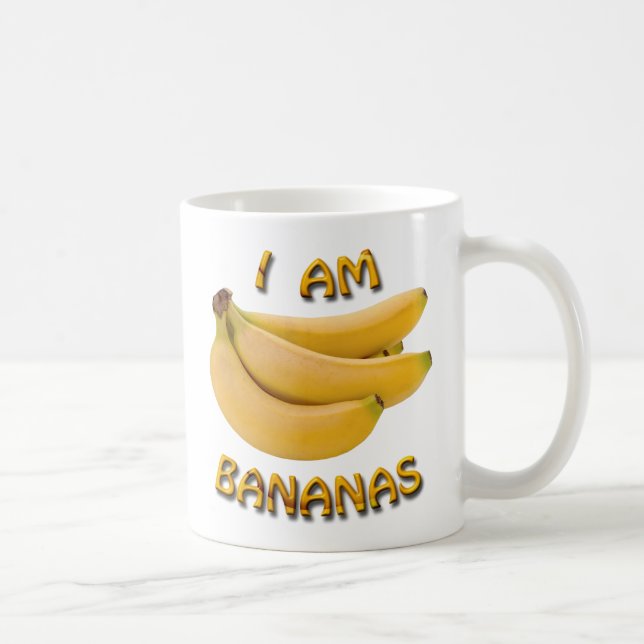 Jag är Bananas Classic White Coffee Mugg (Höger)