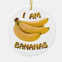Jag är Bananas Dubbla Sided Round jul Ornament