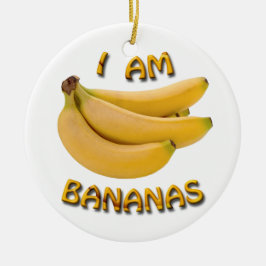 Jag är Bananas Dubbla Sided Round jul Ornament