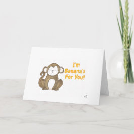 Jag är bananer åt dig - Banankort Tack Kort