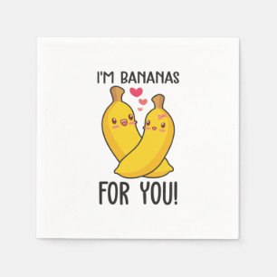 Jag är bananer för dig. pappersservett