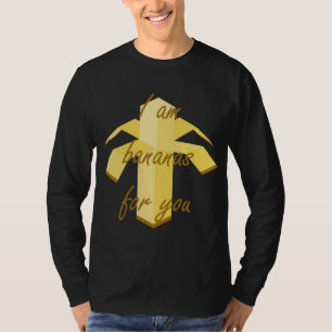 Jag är bananer för dig, rolig och söt fruktdesign t shirt