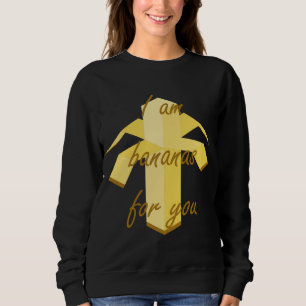 Jag är bananer för dig, rolig och söt fruktdesign t shirt