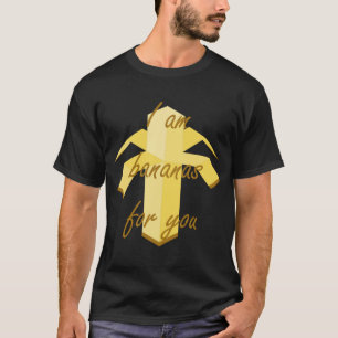 Jag är bananer för dig, rolig och söt fruktdesign t shirt