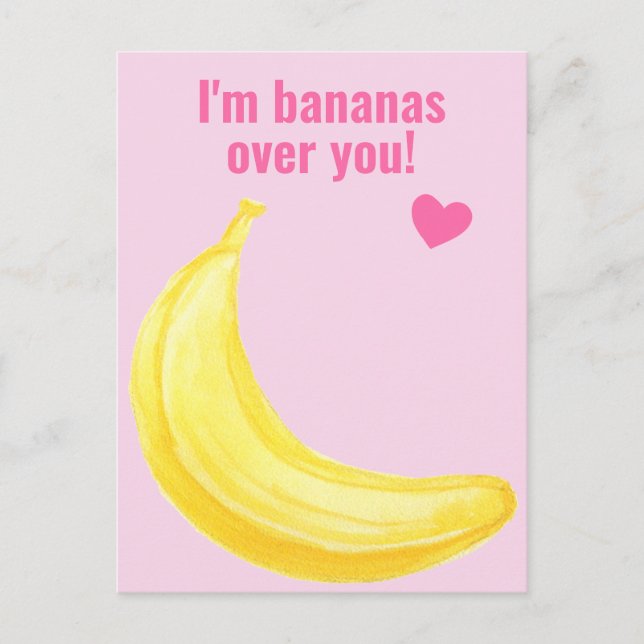 Jag är bananer över dig - Cute Classroom Valentine Vykort (Framsida)
