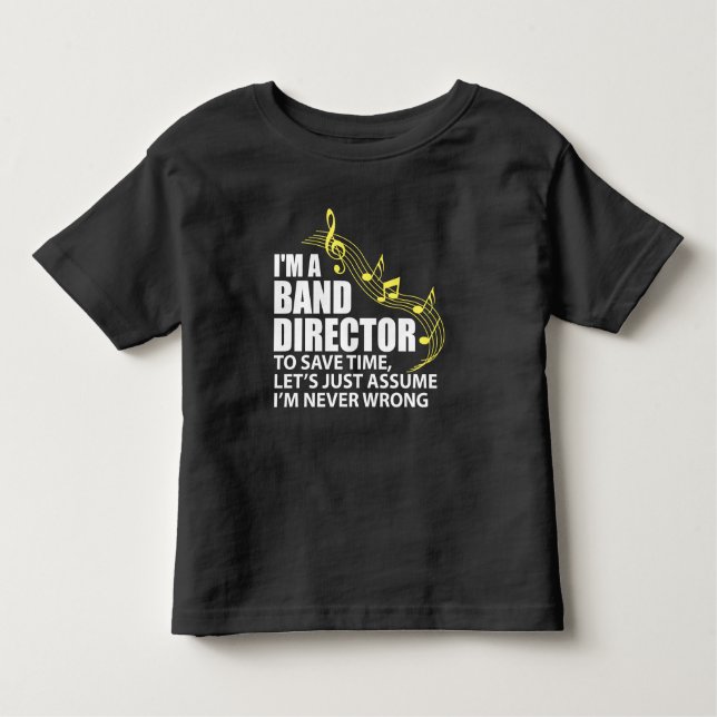 Jag är Band Director Funny Musician Music Älskare T Shirt (Framsida)