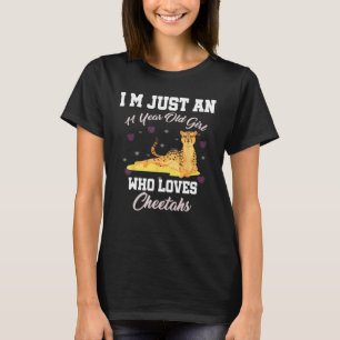 Jag är bara 11 år gammal flicka som Kärlek Cheetah T Shirt