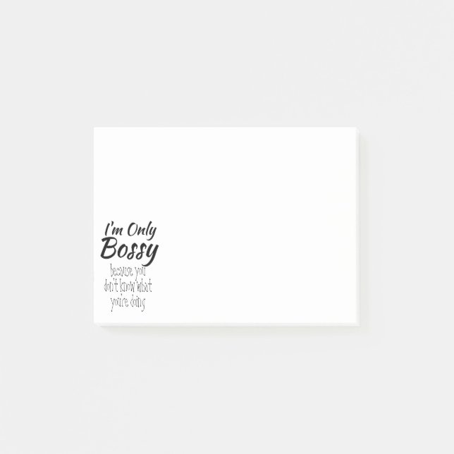 Jag är bara Bossy Post-it Block (Framsida)