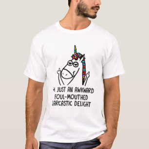 Jag är bara en Awkward Foul-Mouthed Sarcastic Deli T Shirt