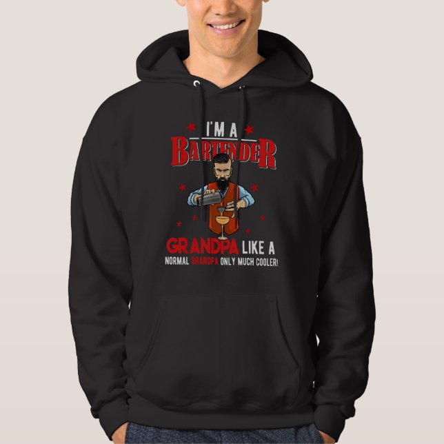 Jag är bara en Bartender-morfar... -.............. Hoodie (Framsida)