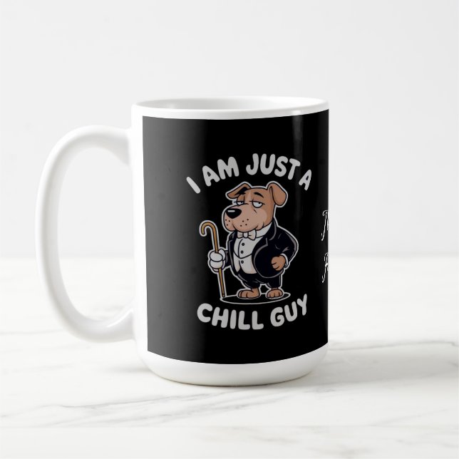 Jag är bara en Chill Guy Funny Meme Kaffemugg (Vänster)