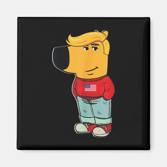 Jag är bara en Chill Guy President Trump 2024 Magnet (Framsidan)