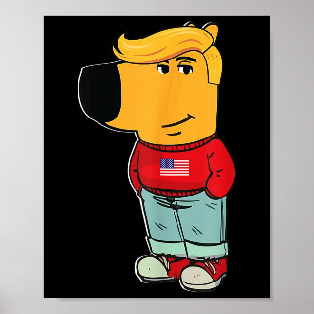 Jag är bara en Chill Guy President Trump 2024 Poster (Framsidan)