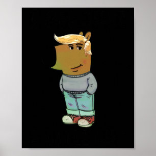 Jag är bara en Chill Guy Trump Hairstyle-Hund Poster