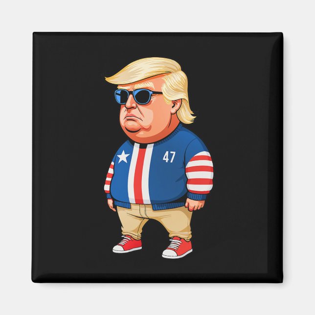 Jag är bara en Chill Killar Trump Funny Chill Guy  Magnet (Framsidan)