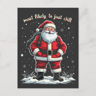 Jag är bara en chill kille jul tomte chill kille vykort