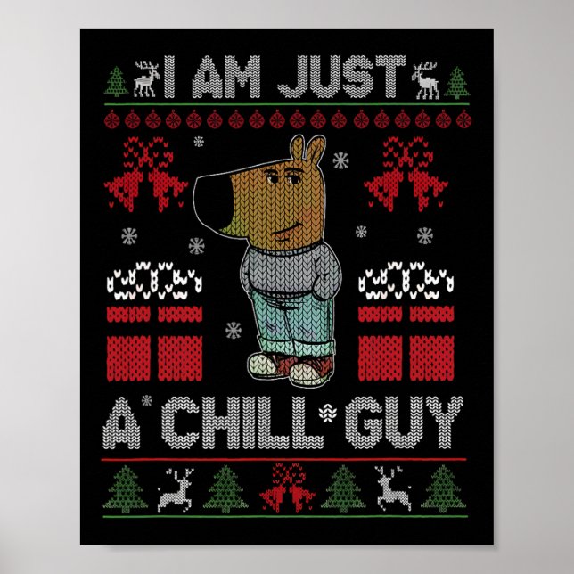 Jag är bara en chill kille som gillar jul meme  poster (Framsidan)