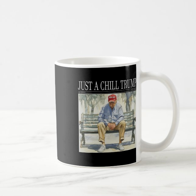 Jag är bara en Chill Trump Funny Chill Guy Meme Kaffemugg (Höger)